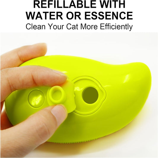KLICKKART 3 In 1 Cat Steamy Brush Self Cleaning Steam Cat Brush Cat Steamer Brush For Massage Cat Grooming Brush Pet Hair Removal Comb For Cat And Dog For Removing Tangled And Loose Hair