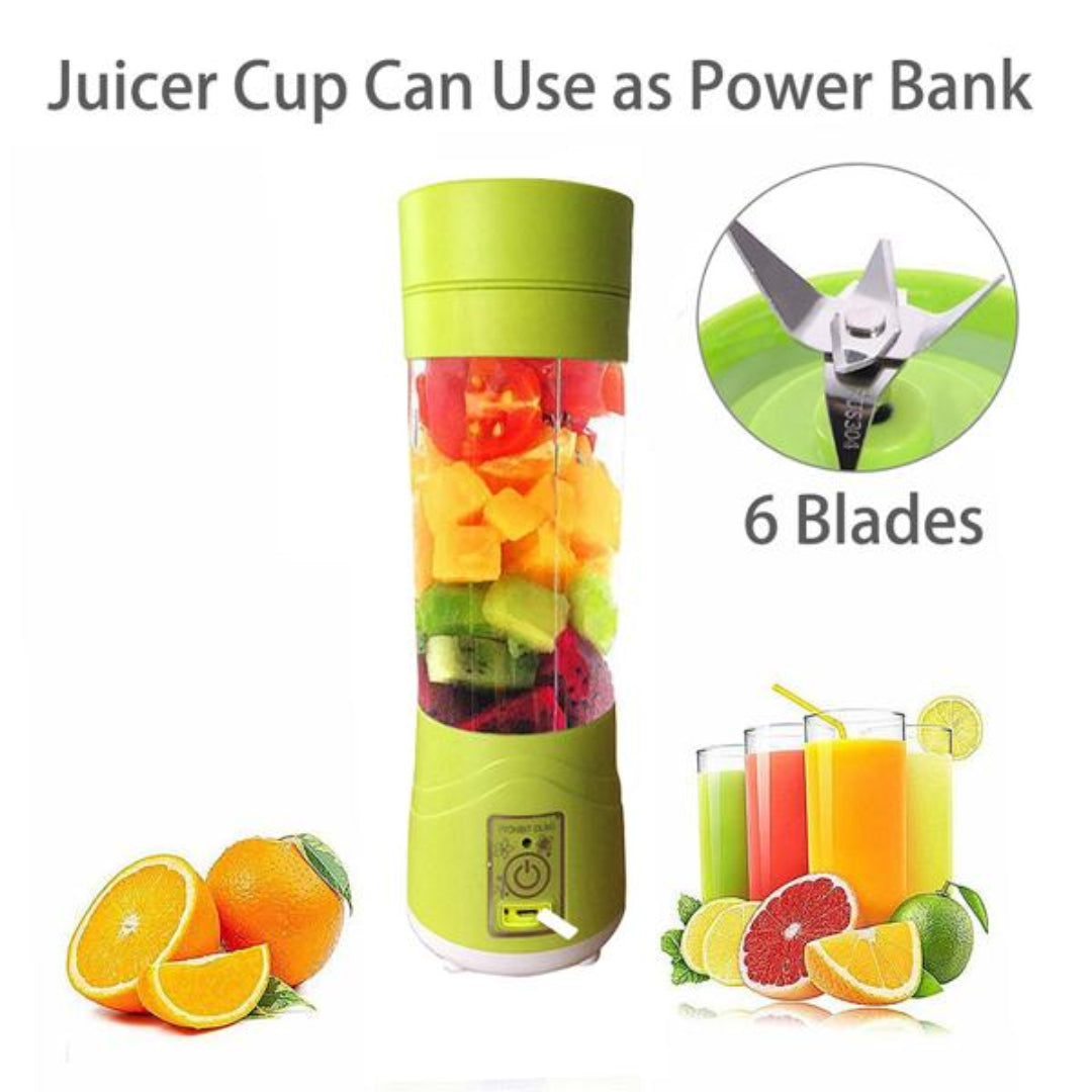 KLICKKART Portable Usb Electric Juicer - 6 Blades (Protein Shaker)