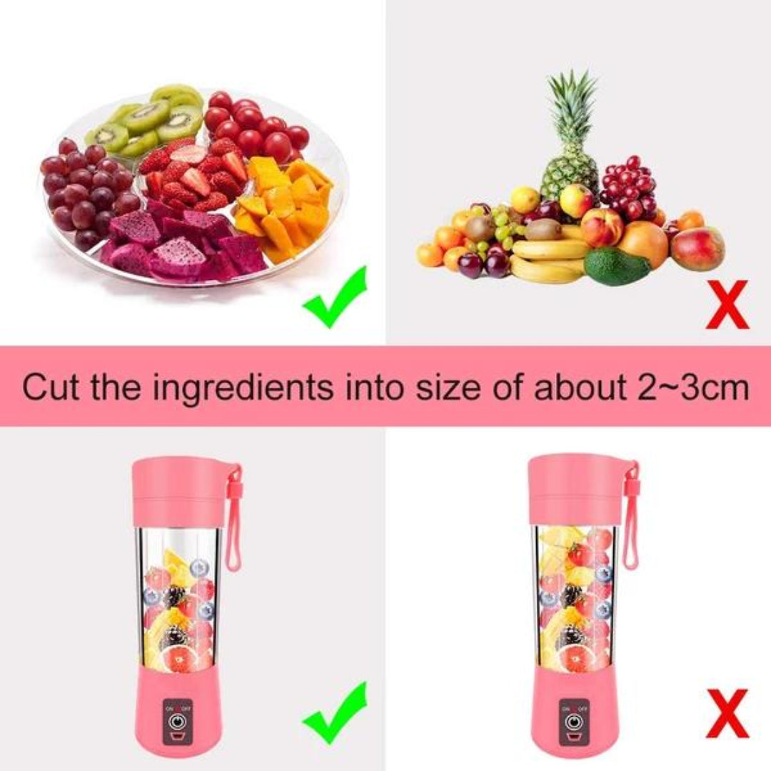 KLICKKART Portable Usb Electric Juicer - 6 Blades (Protein Shaker)