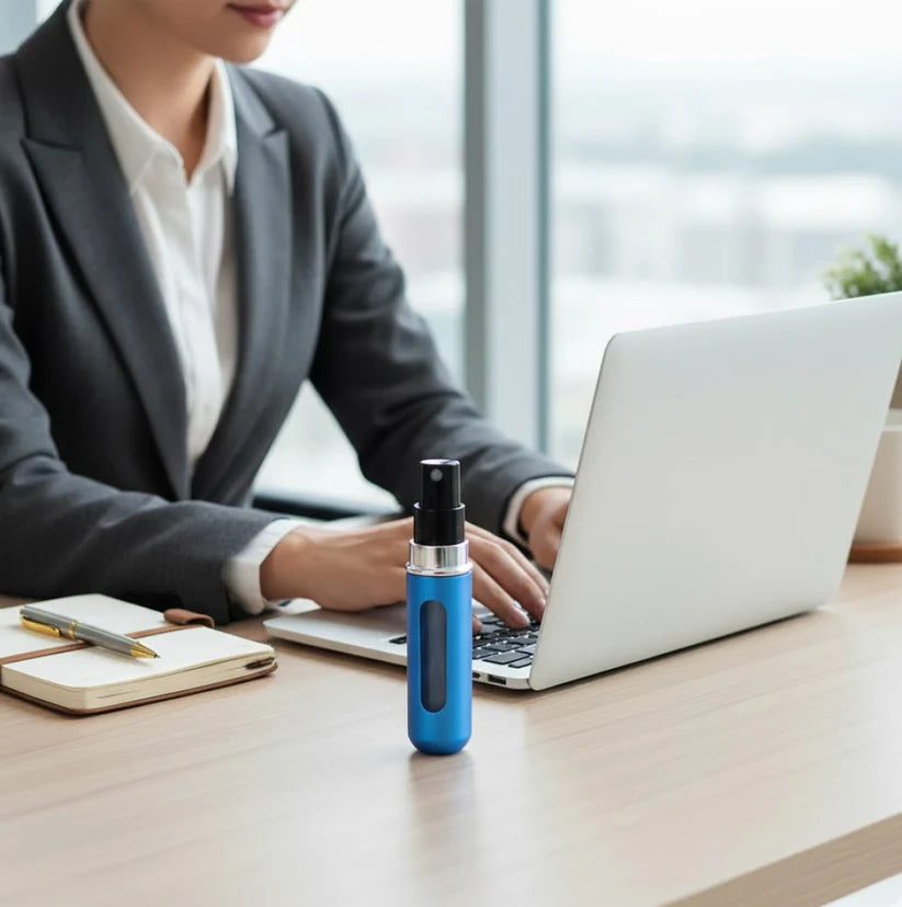 Mini Perfume Refillable Atomizer 5ml Portable Travel Spray Bottle | Leak-Proof Aluminum Perfume Pump Case | Reusable Pocket Fragrance Dispenser for Men & Women (1 Pc, Mix Colors)