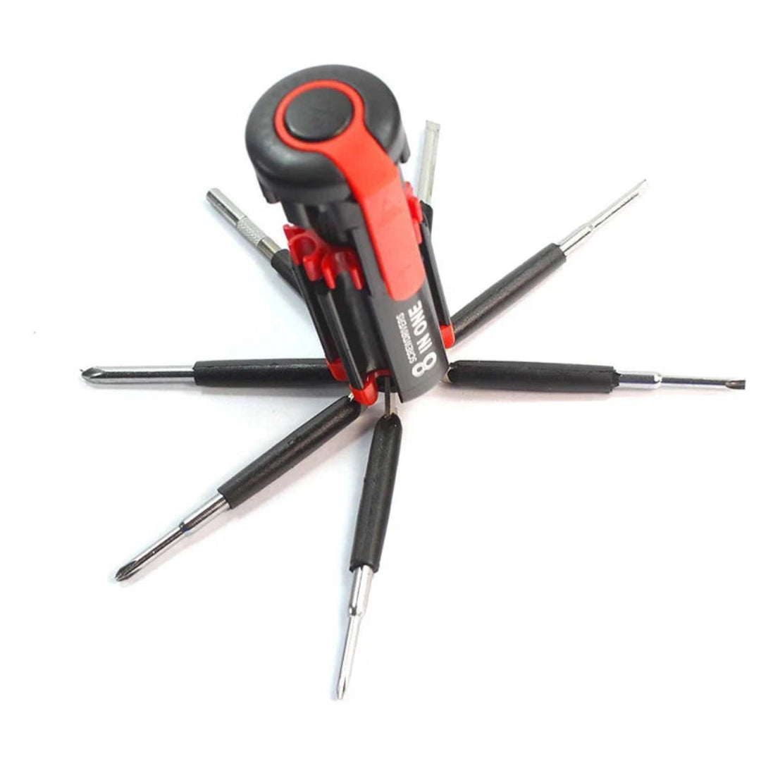 KLICKKART 8 In 1 Multi-function Screwdriver Kit With Led Portable Torch 