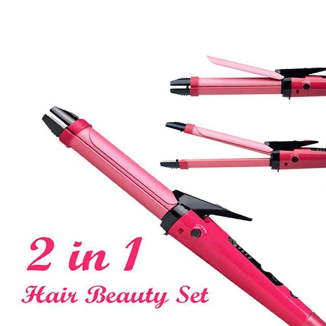 KLICKKART 2 In 1 Hair Straightener And Curler Machine For Women  Curl  Straight Hair Iron