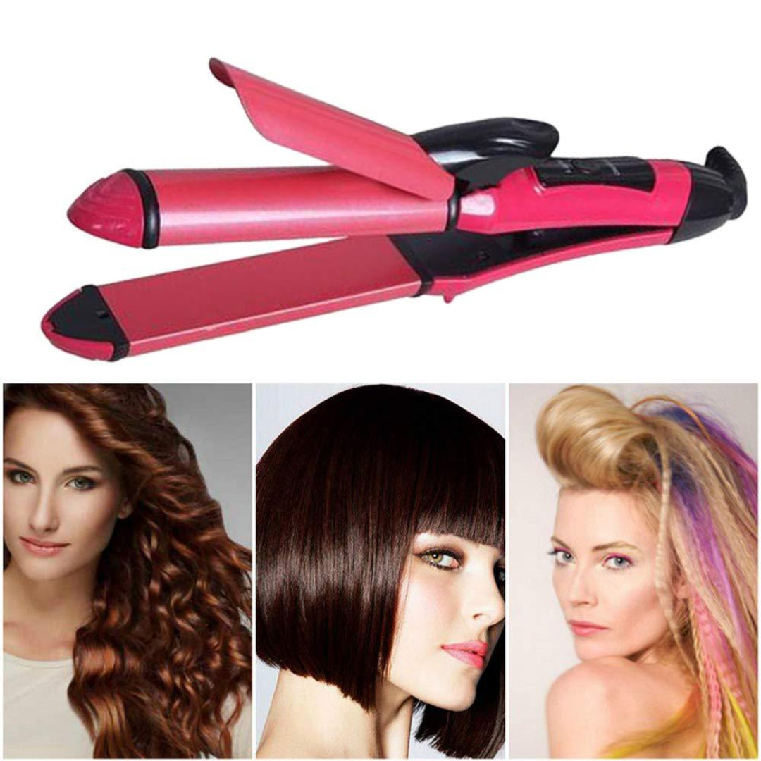 KLICKKART 2 In 1 Hair Straightener And Curler Machine For Women  Curl  Straight Hair Iron