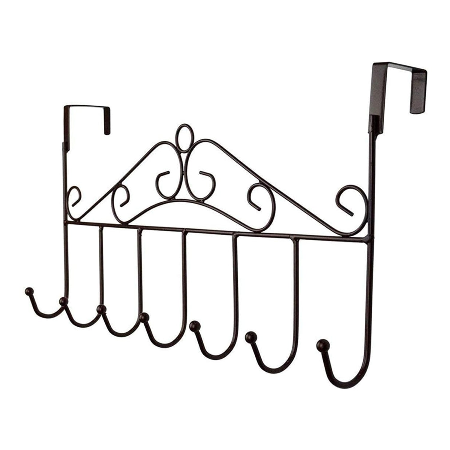 Over The Door Hanger Rack 7 Hooks Decorative Ognazier Hook Rack Stylish Door Hanger Door Hook Hangers With 7 Hooksmetal Hanging Rack For Home Office Use