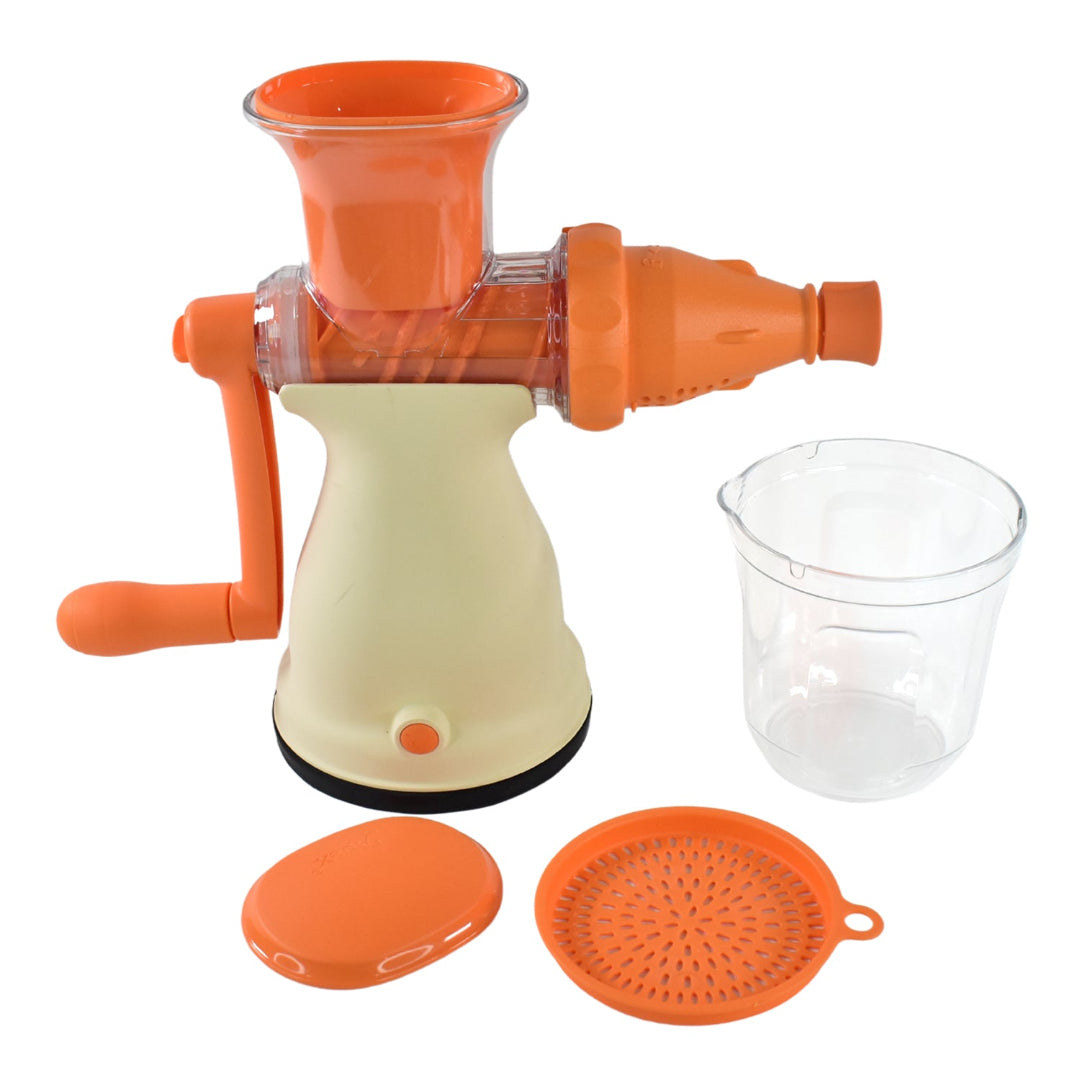KLICKKART Apex Manual Carrot And Fruit Juicer  Heavy-duty (1 Pc With Glass)