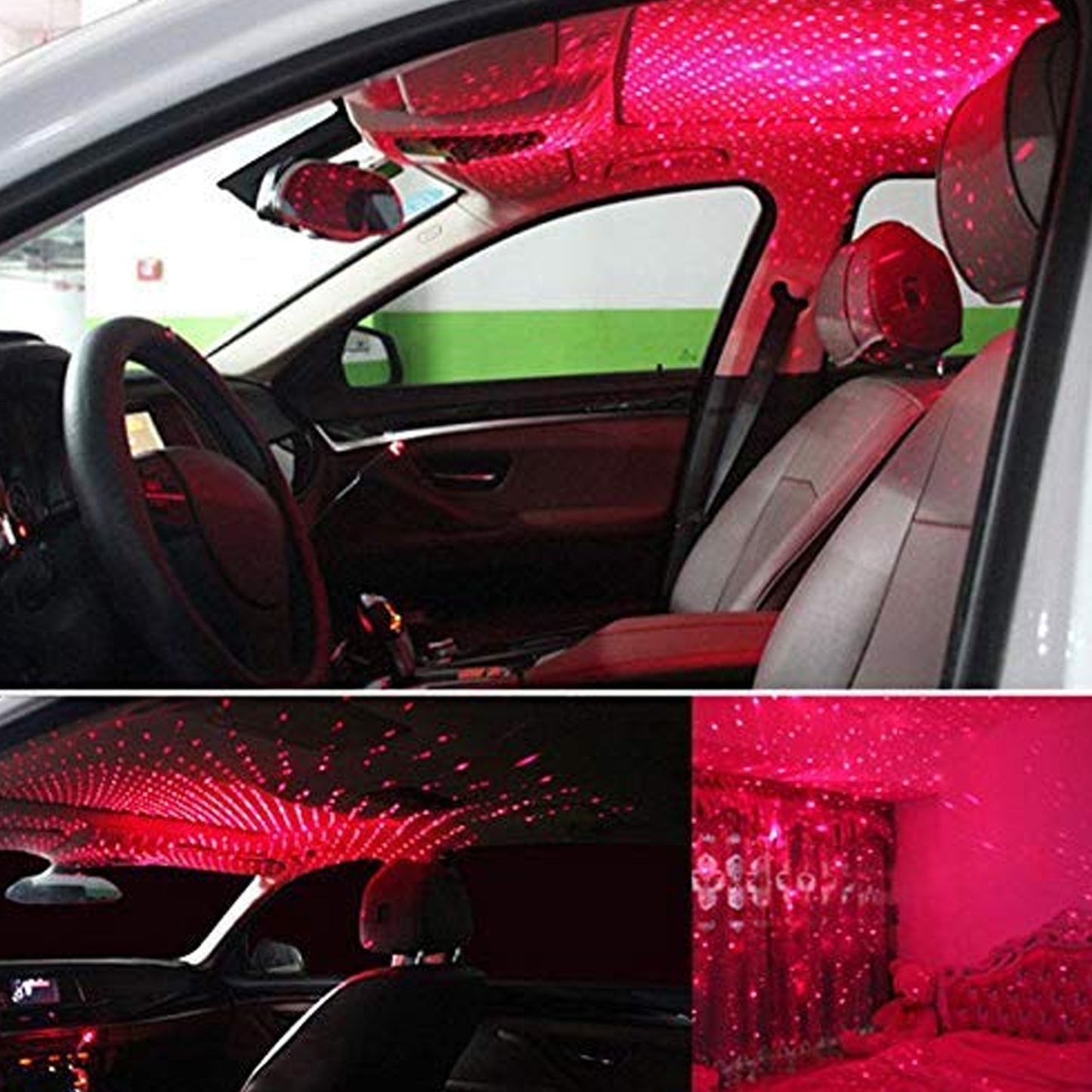 KLICKKART Multipurpose Laser Light Light Galaxy Night Sky Ambiance Laser Micro Projector Atmosphere Ambient Roof Usb Light Car Ceiling Bedroom For Party (1 Pc)