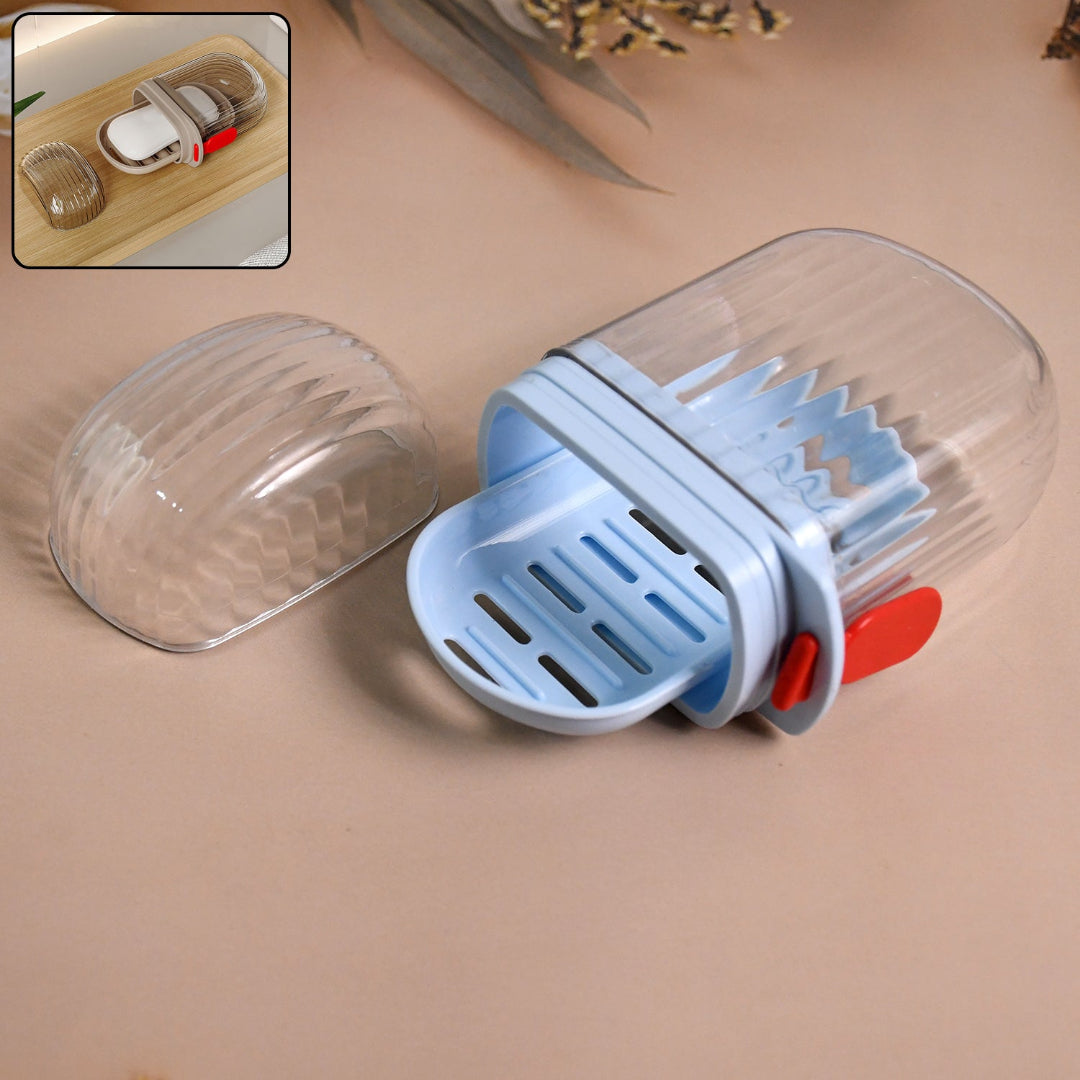KLICKKART Multifunctional Soap Box With Drain Tray And Lock Clip Sabudani (1 Pc)