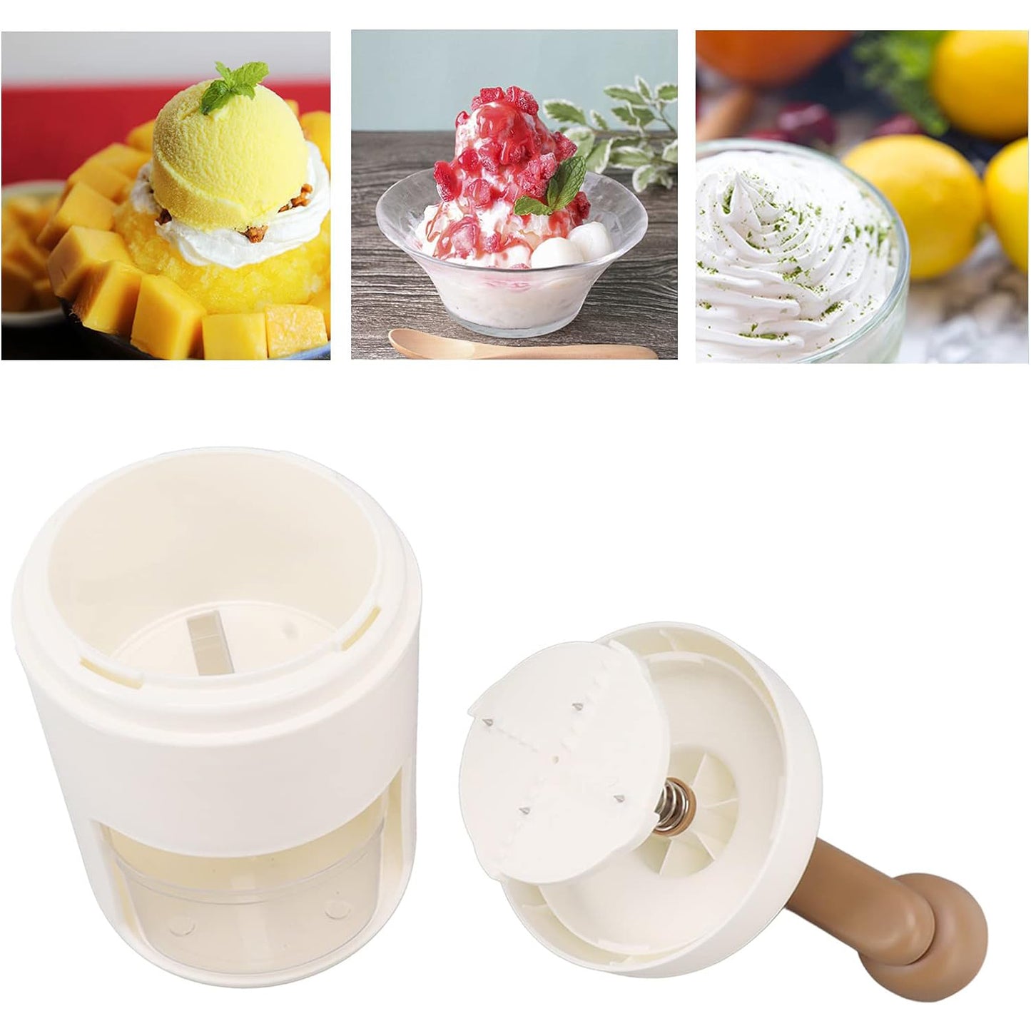KLICKKART Portable Gola Maker Ice Crusher And Shaved Ice Machine Hand Shaved Household Ice Machine
