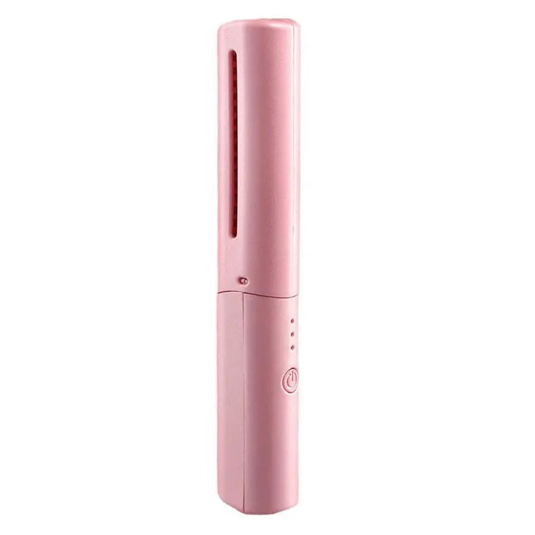 KLICKKART Rechargeable Mini Hair Straightener Travel Portable Usb Charging Cordless Hair Straightener Bursh Three Temperature Adjustments Flat Iron Comb (1 Pc)