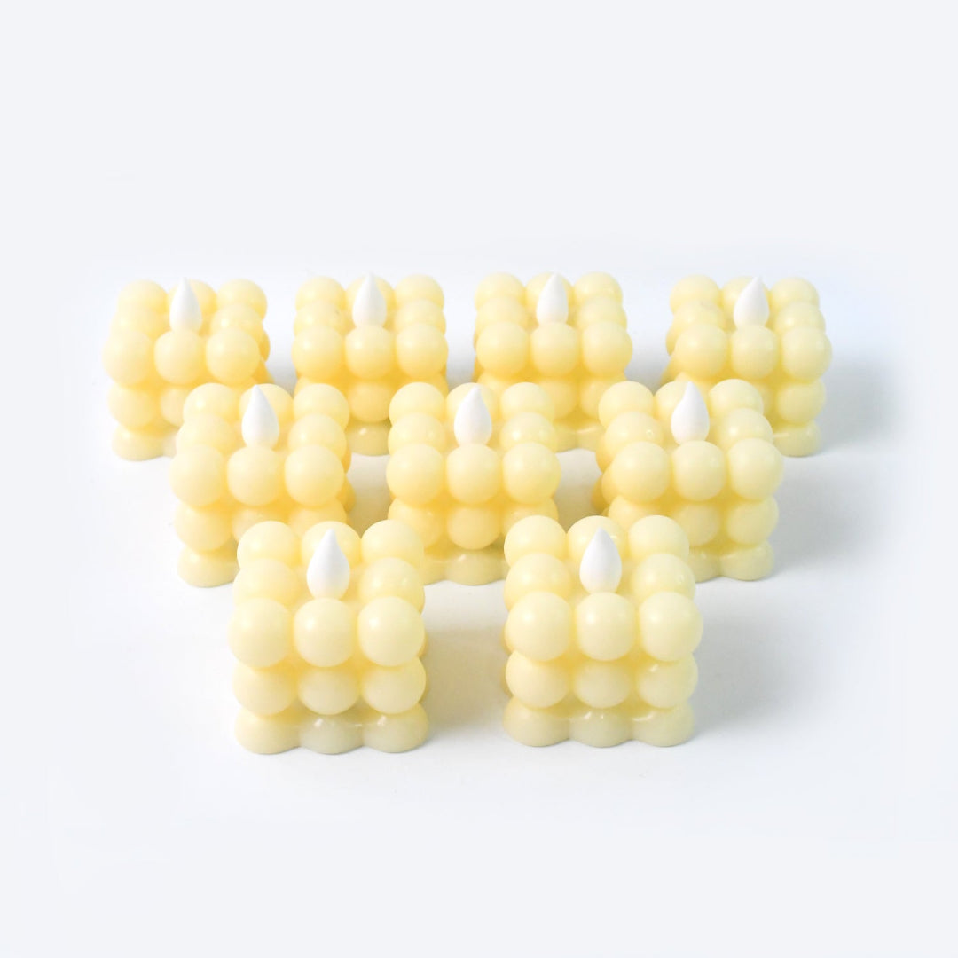 KLICKKART Decorative Led Bubble Candles (9 Pc  Set)