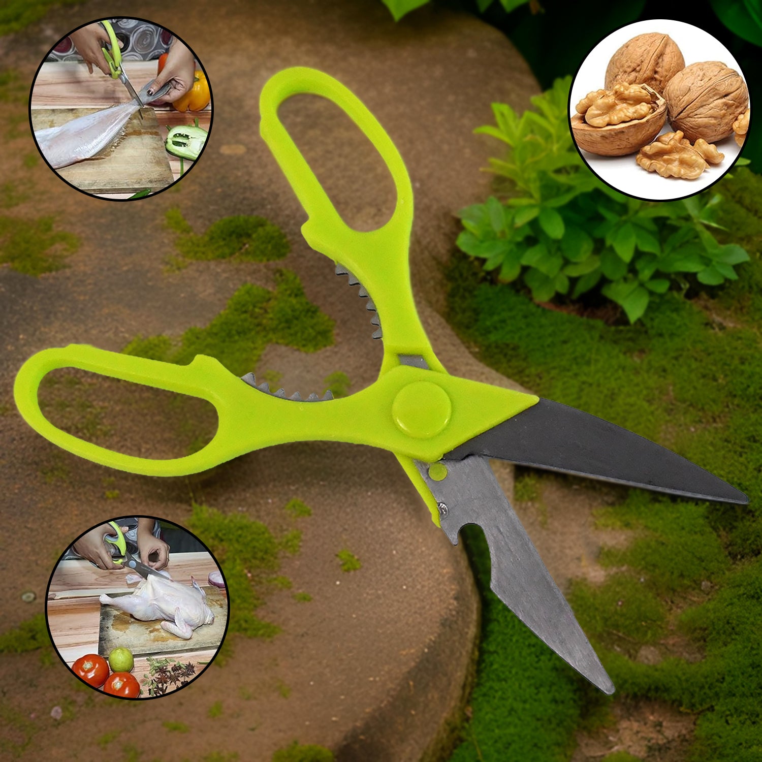 KLICKKART 4-piece Kitchen Cutting Set Scissors Peeler Grater  Slicer And Knife