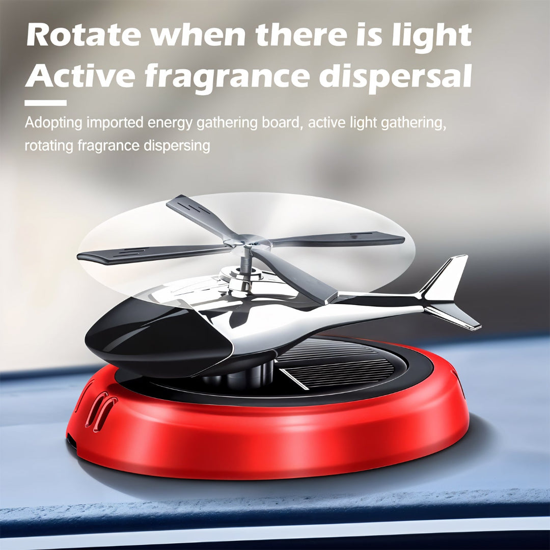KLICKKART Solar-powered Rotating Helicopter Car Air Freshener