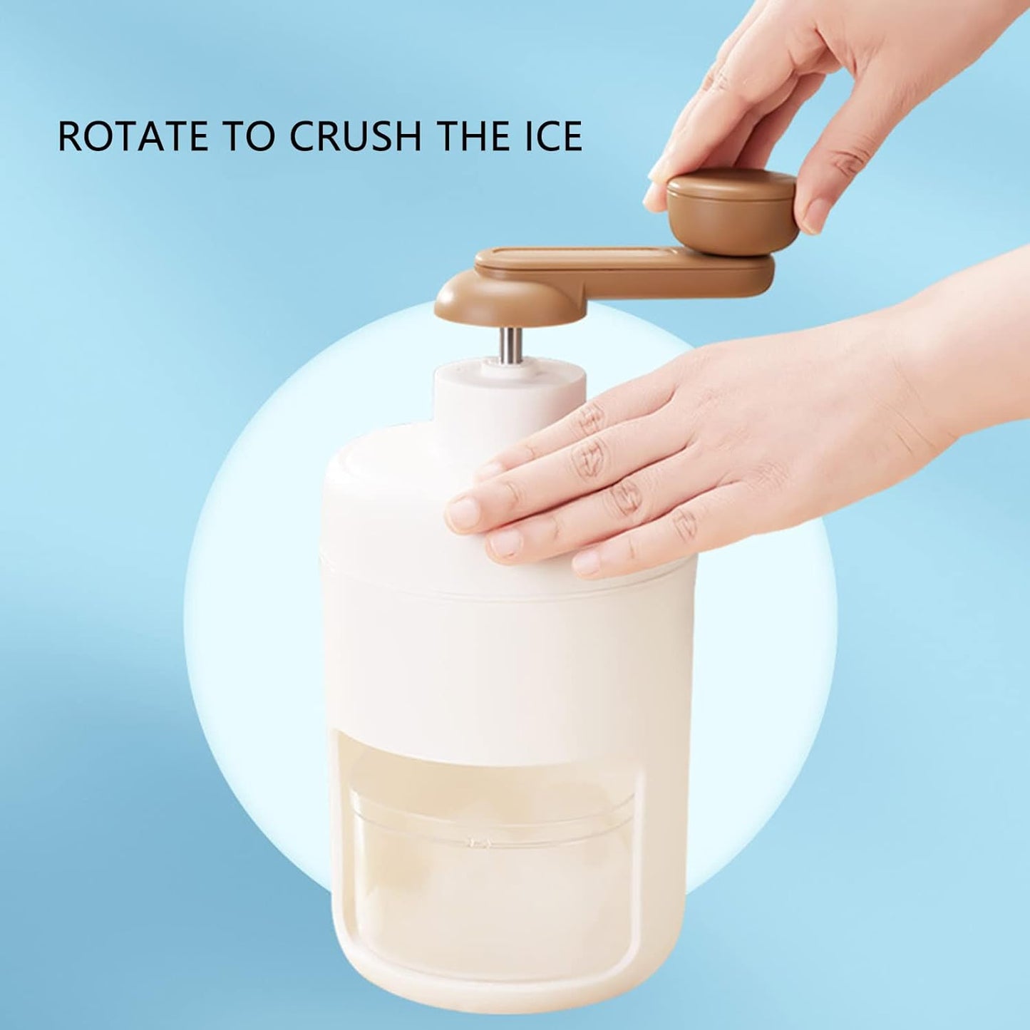 KLICKKART Portable Gola Maker Ice Crusher And Shaved Ice Machine Hand Shaved Household Ice Machine