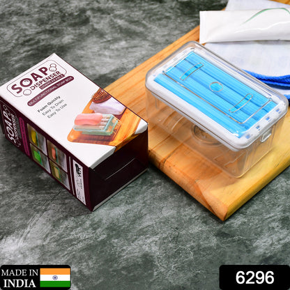 2-in-1 Portable Soap Dish  Soap Dispenser With Roller And Drain Holes Multifunctional Soap Holder Foaming Soap Bar Box For Home Kitchen Bathroom