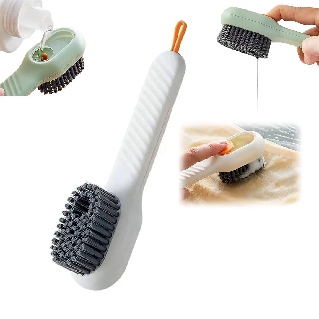 KLICKKART Multifunctional Scrubbing Brush With Liquid  Soap Dispenser Cleaning Brush With Liquid  Soap Dispenser Shoe Brush For Cleaning Cloth Cleaning Brush With Handleliquid Shoe Brush For Shoe Clothes (1 Pc)