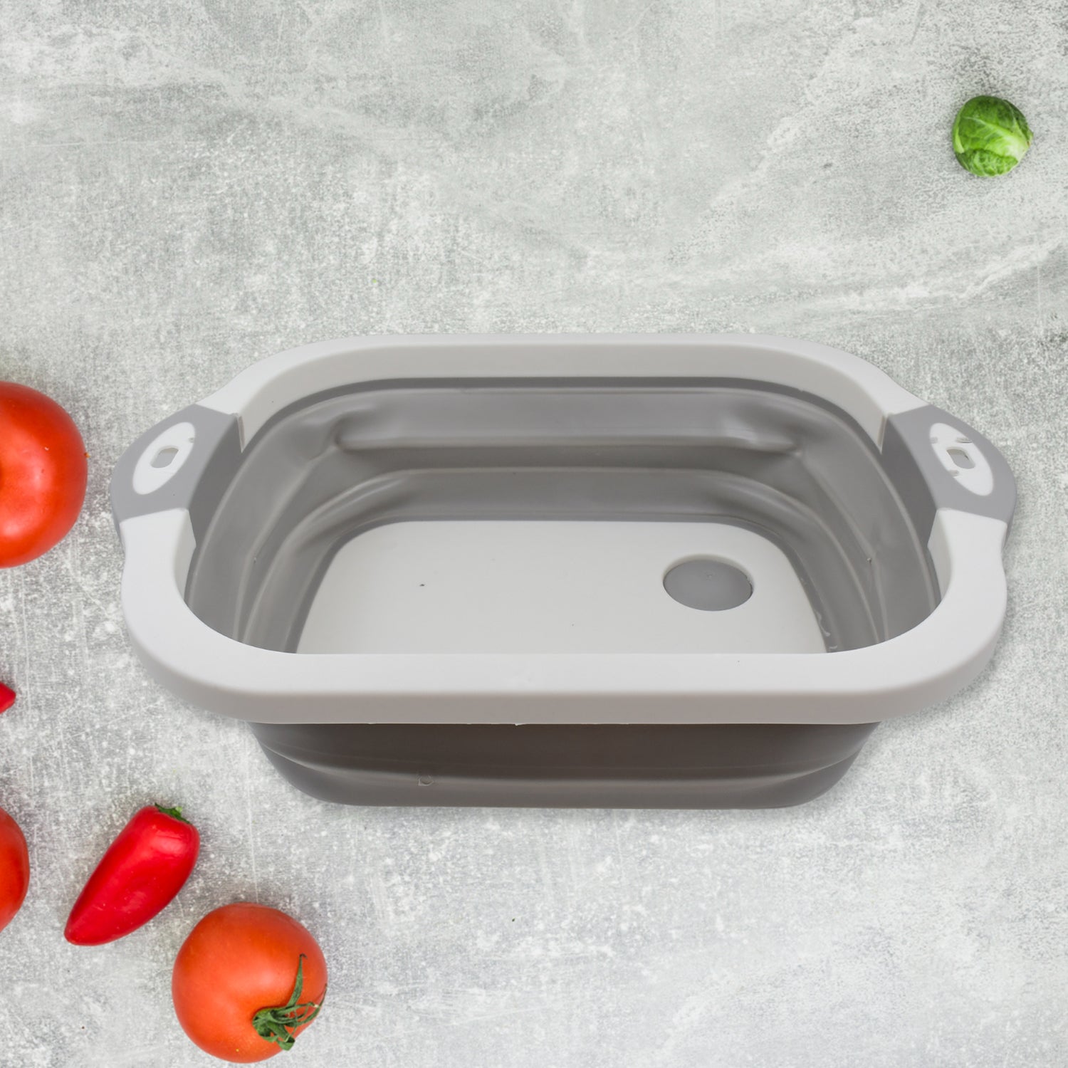 KLICKKART Collapsible Cutting Board With Dish Tub Basket