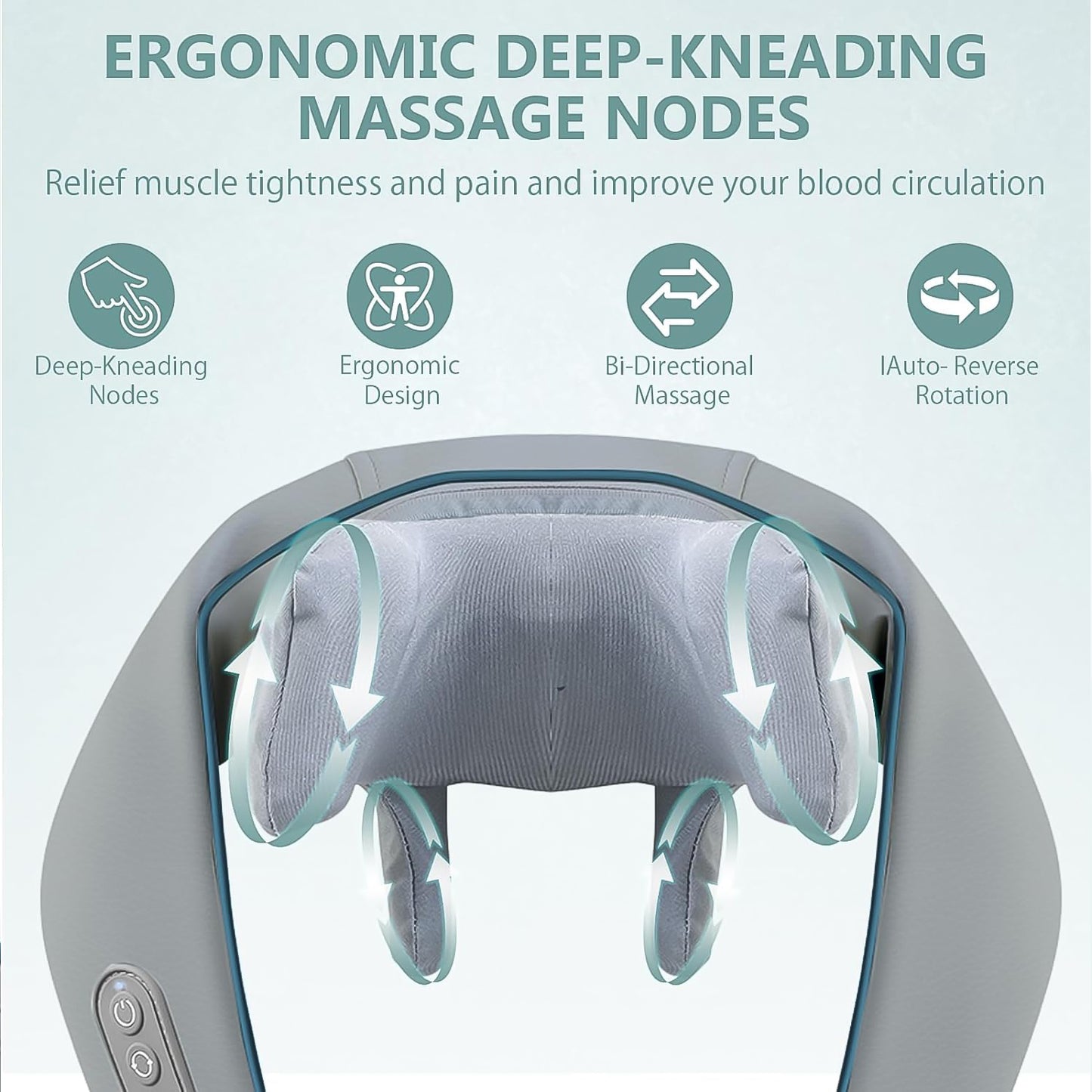 Neck & Shoulder Massagers With Heat Electric Rechargeable (1 Pc)