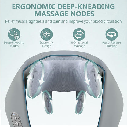 Neck & Shoulder Massagers With Heat Electric Rechargeable (1 Pc)