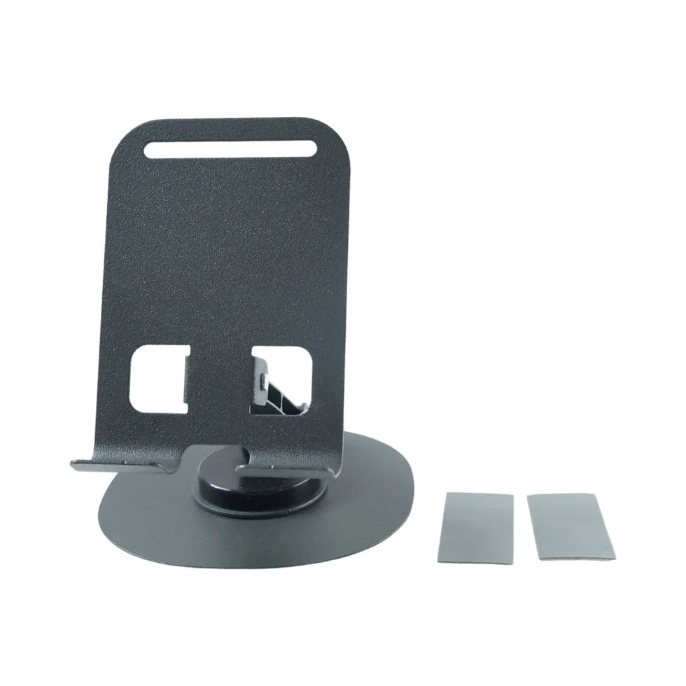 KLICKKART Foldable Metal Mobile Stand 360° Rotatable | Adjustable Height &amp; Angle | Heavy Base Phone Holder (1 Pc)