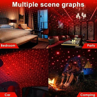 KLICKKART Multipurpose Laser Light Light Galaxy Night Sky Ambiance Laser Micro Projector Atmosphere Ambient Roof Usb Light Car Ceiling Bedroom For Party (1 Pc)