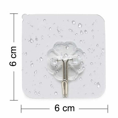 Multipurpose Strong Small Stainless Steel Adhesive Wall Hooks (Pack of 12pcs)