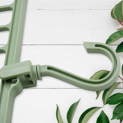 KLICKKART 9 Hole Plastic Hanger Hanging Hook Indoor Wardrobe Clothes Organization Storage Balcony Windowsill Suit Racks