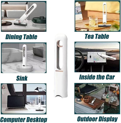 KLICKKART Portable Self-squeeze Short Mop Mini Hand Wash-free Strong Absorbent Mop With 1 Cotton Head Cleaning Sponge For Bathroom Kitchens Table