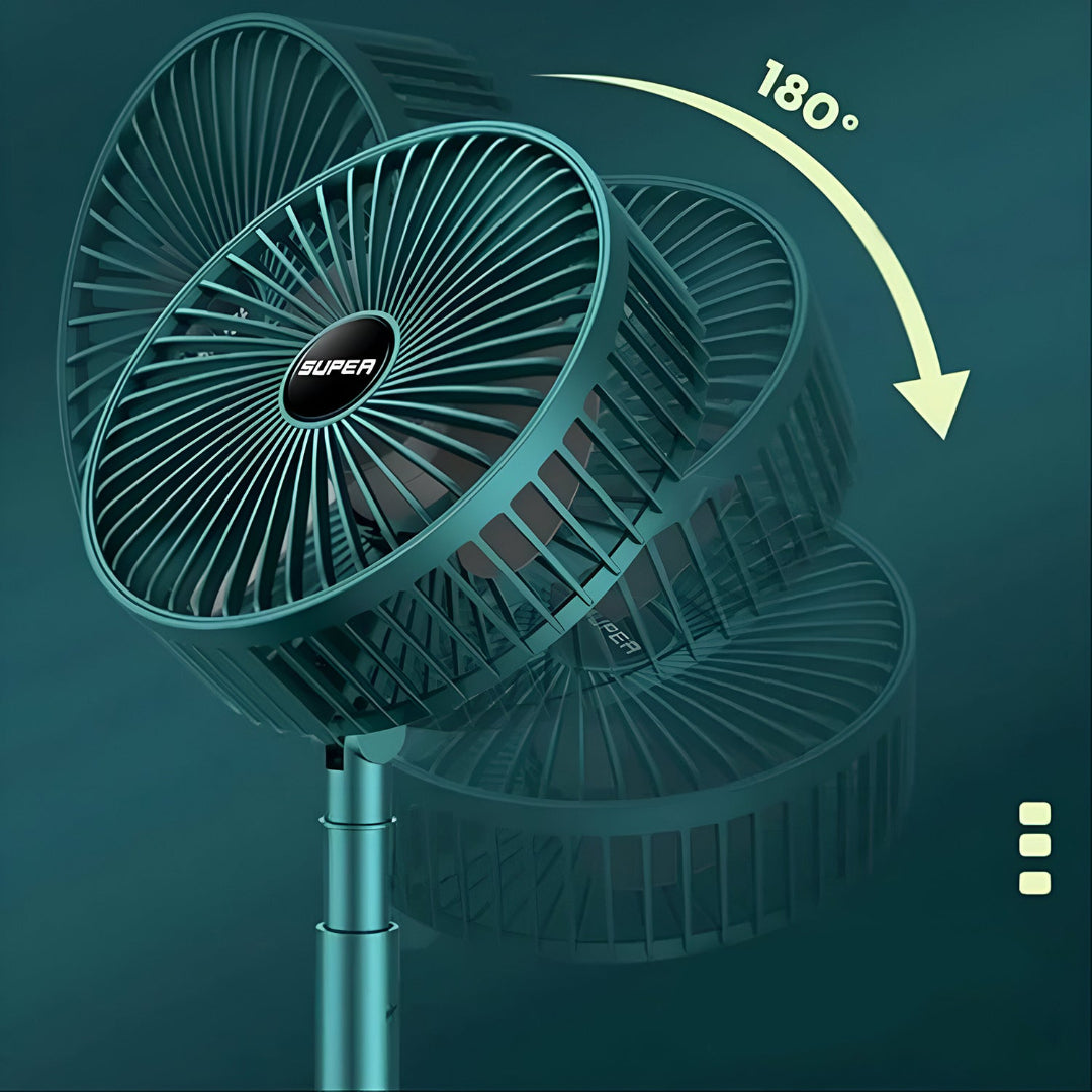 KLICKKART Telescopic Electric Desktop Fan Height Adjustable Foldable  Portable For Travelcarry  Silent Table Top Personal Fan For Bedside Office Table (Battery Not Include)