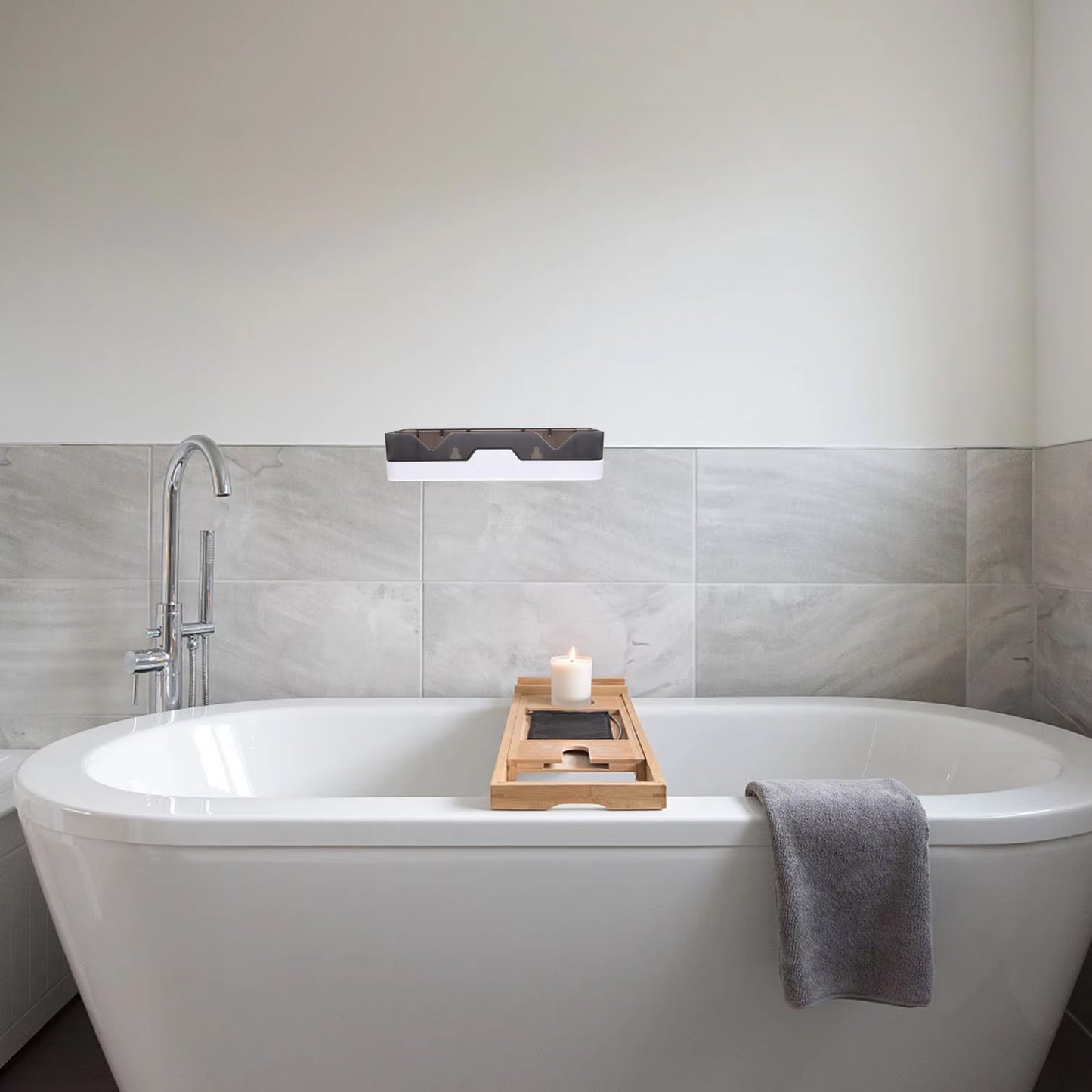 KLICKKART Wall Mounted Adhesive Bathroom Shower Caddy  Shelf  Plastic (1 Pc)