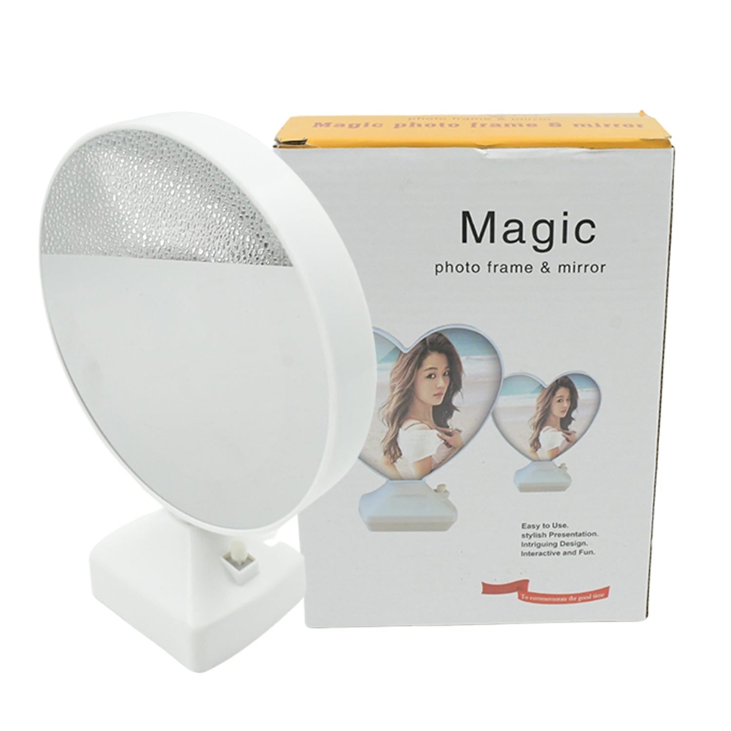 Plastic 2 In 1 Mirror Come Photo Frame With Led Light