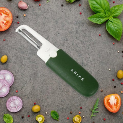 KLICKKART Multifunctional Peeler Two In One Fruit Knife Fruit And Vegetable Cutting Knife+sawtooth Peeler Apple Carrot Potato Fruit Slice Antiskid