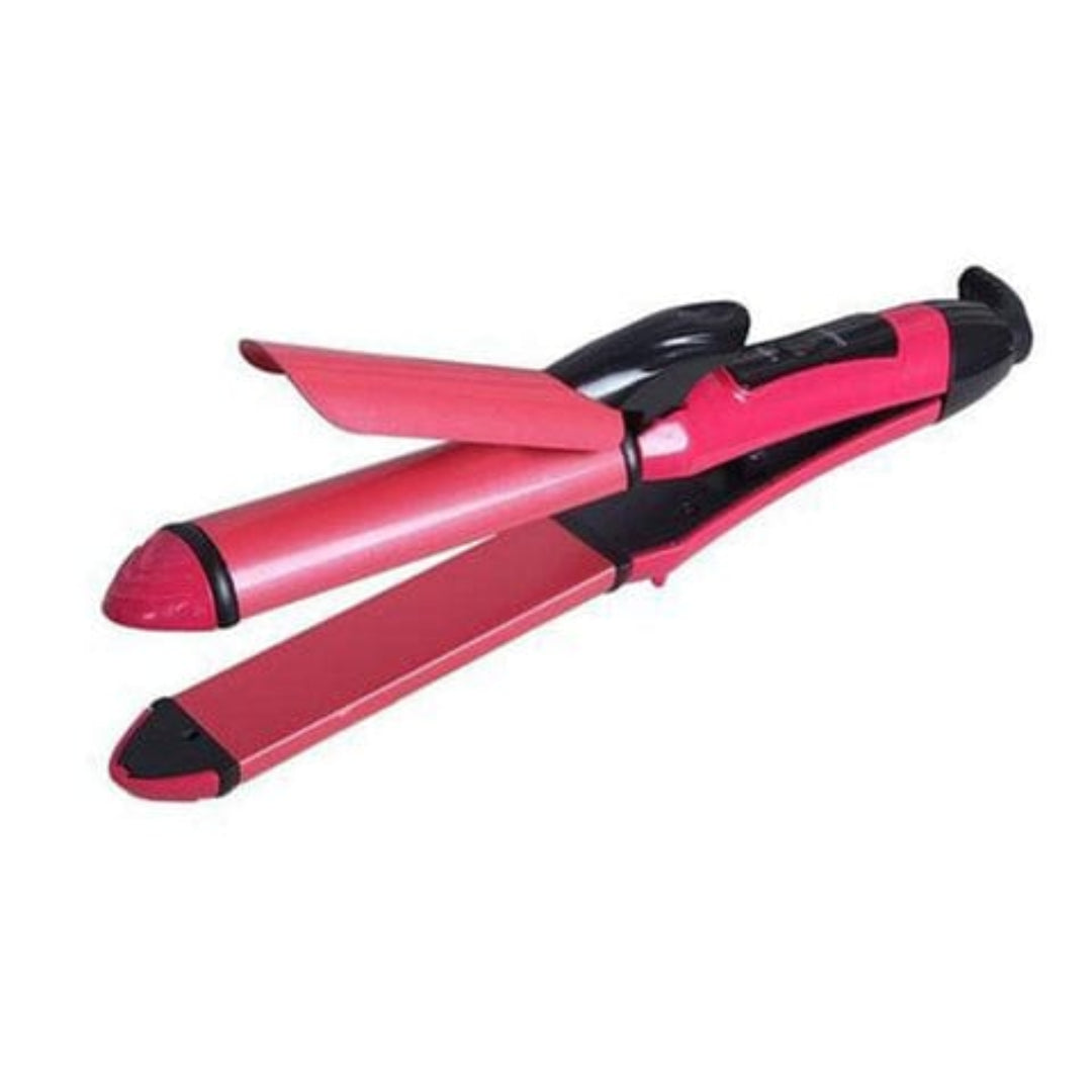 KLICKKART 2 In 1 Hair Straightener And Curler Machine For Women  Curl  Straight Hair Iron