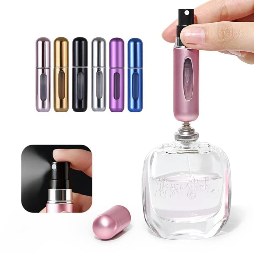KLICKKART Mini Portable Perfume Empty Spray Bottle Set of 2pcs  ( Mix Color)