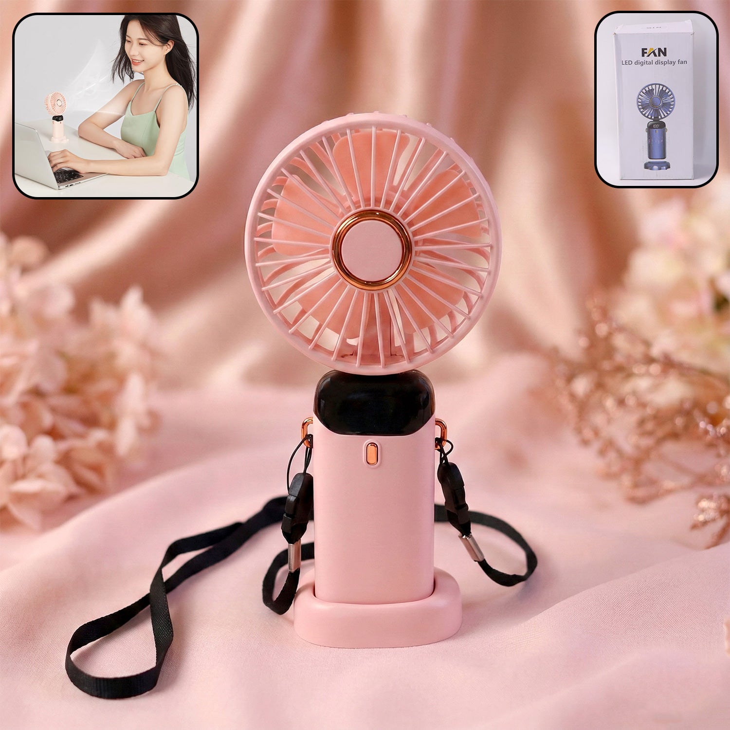 KLICKKART Rechargeable Portable Handheld Fan (1 Pc)