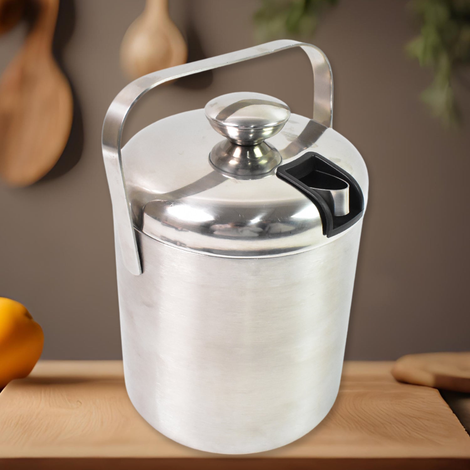 KLICKKART Stainless Steel Ice Buckets With Lid (1.3 Liters Approx)