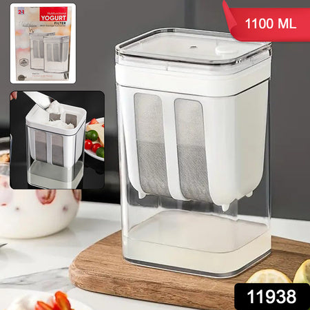 KLICKKART 2 In 1 Multifunctional Yogurt Strainer With Storage Container  1100 Ml (1 Set)