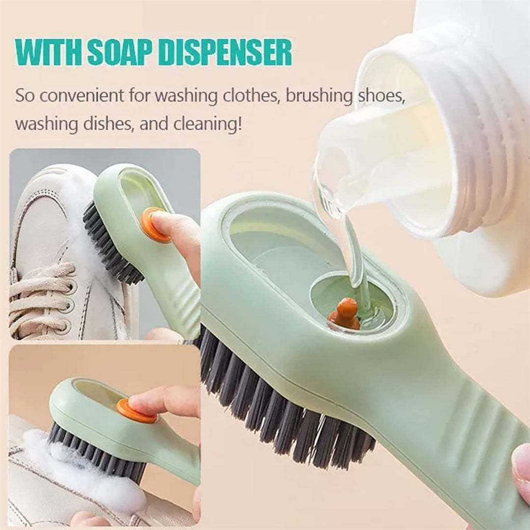 KLICKKART Multifunctional Scrubbing Brush With Liquid  Soap Dispenser Cleaning Brush With Liquid  Soap Dispenser Shoe Brush For Cleaning Cloth Cleaning Brush With Handleliquid Shoe Brush For Shoe Clothes (1 Pc)