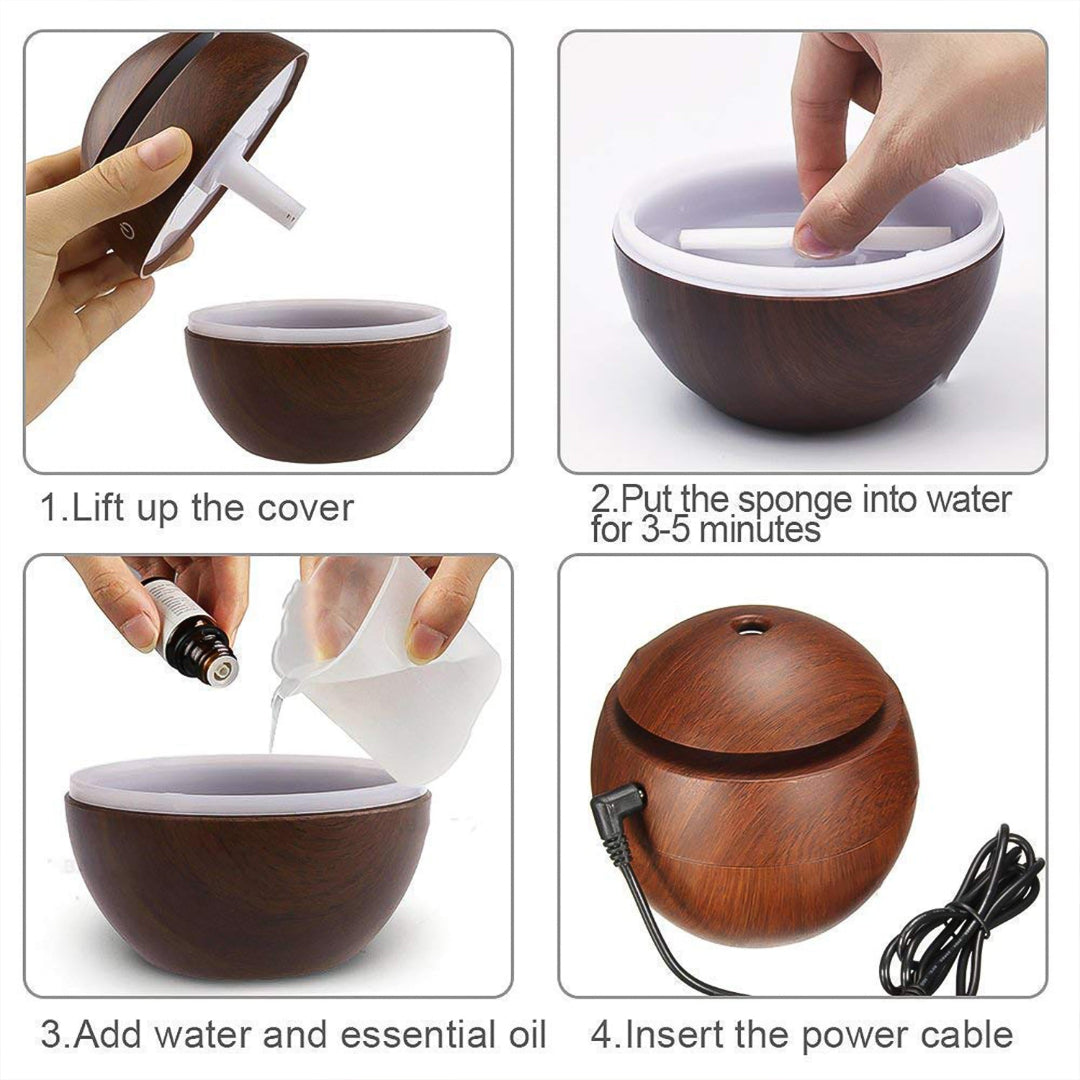 KLICKKART Ultrasonic Aromatherapy Humidifier Usb Desktop (130 Ml  1 Pc)