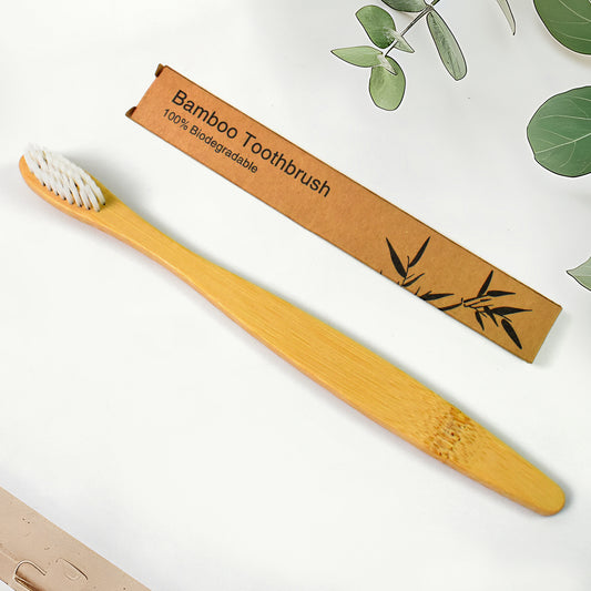 Eco-friendly Wooden Bamboo Toothbrush  With Ultra Soft Bristles Biodegradeable