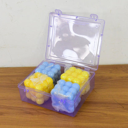 KLICKKART Colorful Cube Shaped Wax Candles (4 Pc)