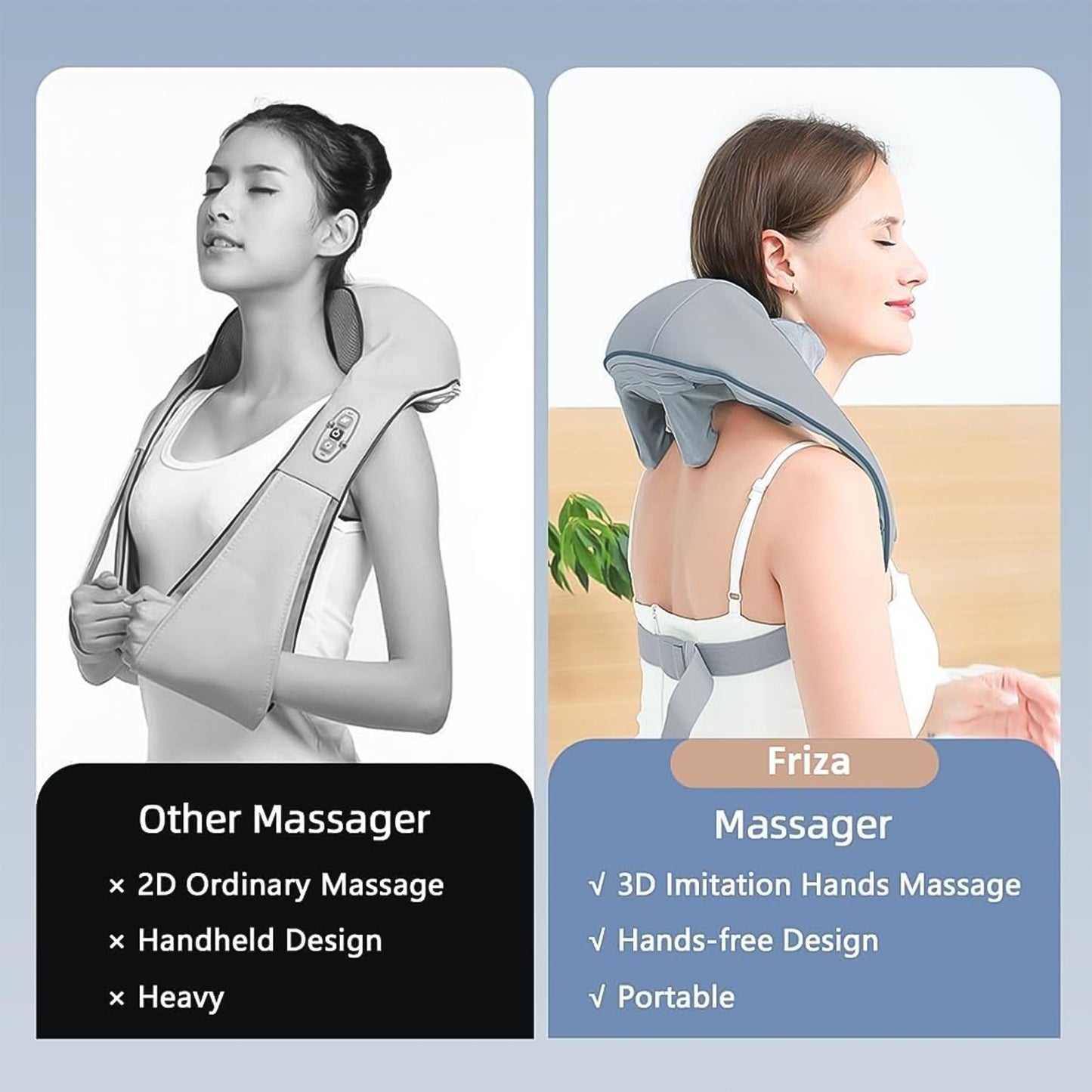 Neck & Shoulder Massagers With Heat Electric Rechargeable (1 Pc)