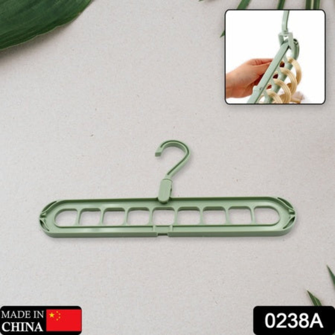 KLICKKART 9 Hole Plastic Hanger Hanging Hook Indoor Wardrobe Clothes Organization Storage Balcony Windowsill Suit Racks