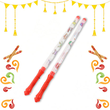 KLICKKART 2 Piece Led Dandiya Sticks Set  Color Changing Light-up 