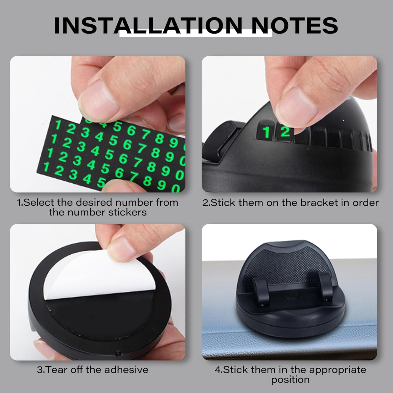 KLICKKART 2 In 1 Car Anti-slip Mat Phone Holder Non Slip Sticky Phone Mount Holder (1 Set)