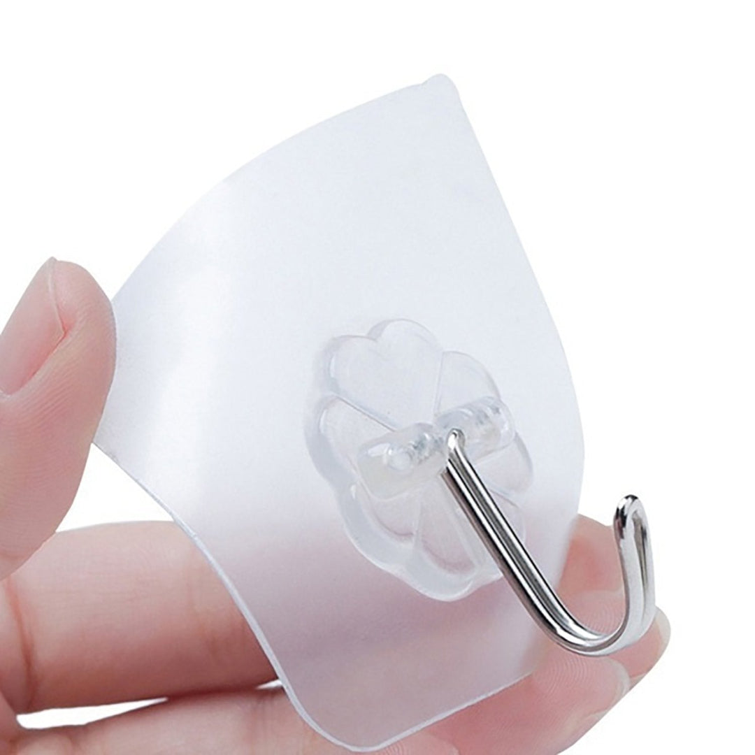 KLICKKART Multipurpose Strong Small Stainless Steel Adhesive Wall Hooks (Pack of 12pcs)