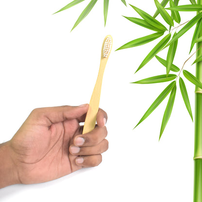 Eco-friendly Wooden Bamboo Toothbrush  With Ultra Soft Bristles Biodegradeable