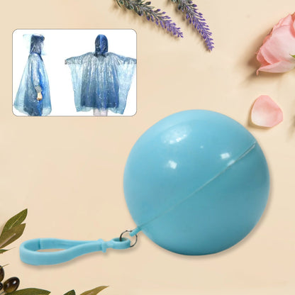 KLICKKART Disposable Raincoat for Kids with Hood and Attachable Round Case