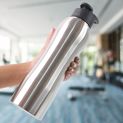 KLICKKART Stainless Steel Double Wall Vacuum Insulated Water Bottle 1000ML | Hot & Cold Thermal Flask | Leak-Proof Reusable Drinking Bottle for Travel, Office, Gym, Seniors & Patients