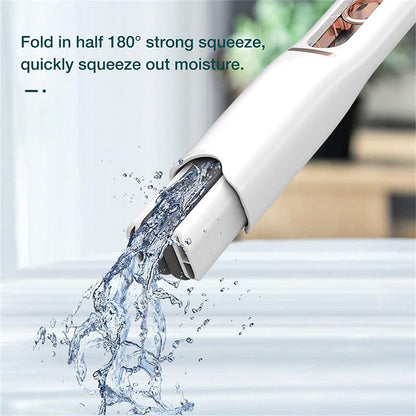 KLICKKART Portable Self-squeeze Short Mop Mini Hand Wash-free Strong Absorbent Mop With 1 Cotton Head Cleaning Sponge For Bathroom Kitchens Table