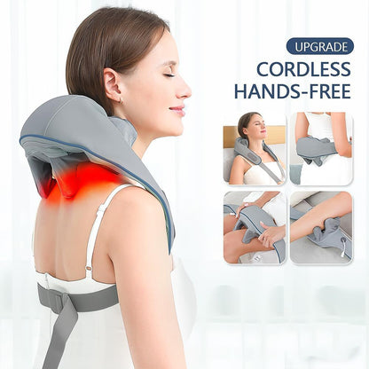 Neck & Shoulder Massagers With Heat Electric Rechargeable (1 Pc)